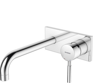 Monomando de lavabo empotrado caño 22 cm Cromado Tau
